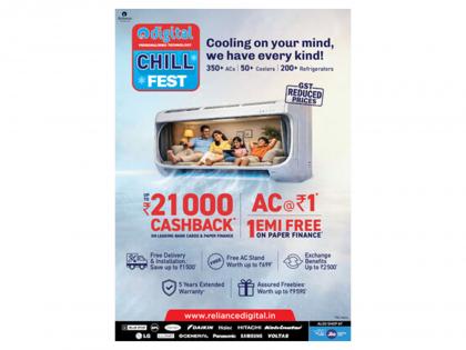 Reliance Digital's 'Chill Fest' Goes Live with Unmatched Off-Season Deals on ACs, Refrigerators and Coolers | Reliance Digital's 'Chill Fest' Goes Live with Unmatched Off-Season Deals on ACs, Refrigerators and Coolers Reliance Digital's 'Chill Fest' Goes Live with Unmatched Off-Season Deals on ACs, Refrigerators and Coolers | Reliance Digital's 'Chill Fest' Goes Live with Unmatched Off-Season Deals on ACs, Refrigerators and Coolers
