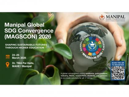 MAHE to host International Convergence on Sustainable Development Goals from March 24-26, 2026 | MAHE to host International Convergence on Sustainable Development Goals from March 24-26, 2026 MAHE to host International Convergence on Sustainable Development Goals from March 24-26, 2026 | MAHE to host International Convergence on Sustainable Development Goals from March 24-26, 2026