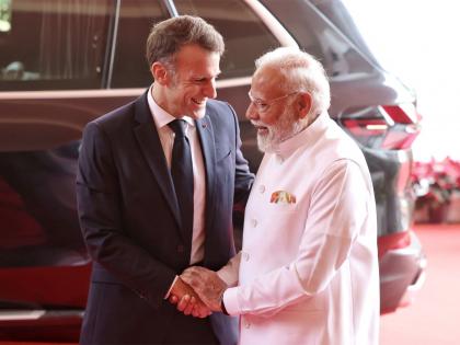 "It's a delight to meet my friend": PM Modi welcomes French President Macron in Mumbai | "It's a delight to meet my friend": PM Modi welcomes French President Macron in Mumbai "It's a delight to meet my friend": PM Modi welcomes French President Macron in Mumbai | "It's a delight to meet my friend": PM Modi welcomes French President Macron in Mumbai