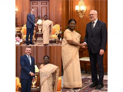 President Murmu holds talks with leaders of Estonia, Slovakia, Serbia on AI, digital cooperation, strengthening bilateral ties | President Murmu holds talks with leaders of Estonia, Slovakia, Serbia on AI, digital cooperation, strengthening bilateral ties President Murmu holds talks with leaders of Estonia, Slovakia, Serbia on AI, digital cooperation, strengthening bilateral ties | President Murmu holds talks with leaders of Estonia, Slovakia, Serbia on AI, digital cooperation, strengthening bilateral ties