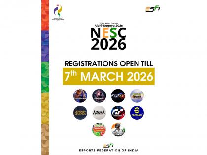 ESFI opens NESC 2026 registrations to select India's Esports squad for Asian Games 2026 | ESFI opens NESC 2026 registrations to select India's Esports squad for Asian Games 2026 ESFI opens NESC 2026 registrations to select India's Esports squad for Asian Games 2026 | ESFI opens NESC 2026 registrations to select India's Esports squad for Asian Games 2026