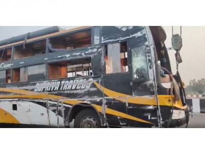5 people dead after private double-decker bus overturns on Lucknow-Purvanchal Expressway | 5 people dead after private double-decker bus overturns on Lucknow-Purvanchal Expressway 5 people dead after private double-decker bus overturns on Lucknow-Purvanchal Expressway | 5 people dead after private double-decker bus overturns on Lucknow-Purvanchal Expressway