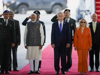 PM Modi receives Guard of Honour during state-visit to Israel | PM Modi receives Guard of Honour during state-visit to Israel PM Modi receives Guard of Honour during state-visit to Israel | PM Modi receives Guard of Honour during state-visit to Israel
