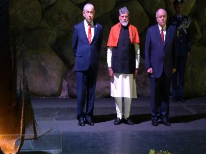 PM Modi pays his respects at Yad Vashem-Israel's Holocaust Memorial | PM Modi pays his respects at Yad Vashem-Israel's Holocaust Memorial PM Modi pays his respects at Yad Vashem-Israel's Holocaust Memorial | PM Modi pays his respects at Yad Vashem-Israel's Holocaust Memorial