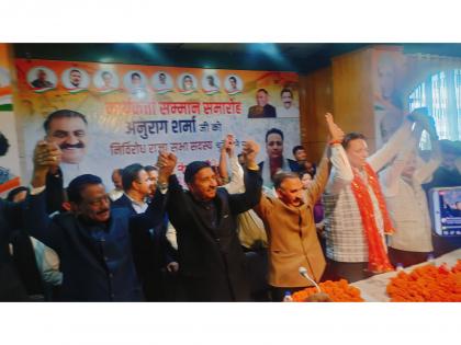 Congress felicitates newly elected Rajya Sabha MP Anurag Sharma in Shimla | Congress felicitates newly elected Rajya Sabha MP Anurag Sharma in Shimla Congress felicitates newly elected Rajya Sabha MP Anurag Sharma in Shimla | Congress felicitates newly elected Rajya Sabha MP Anurag Sharma in Shimla