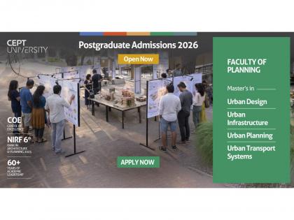 Faculty of Planning at CEPT University Invites Applications to PG Programs 2026 | Faculty of Planning at CEPT University Invites Applications to PG Programs 2026 Faculty of Planning at CEPT University Invites Applications to PG Programs 2026 | Faculty of Planning at CEPT University Invites Applications to PG Programs 2026