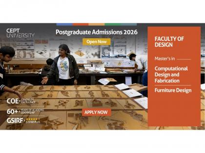 Faculty of Design at CEPT University Invites Applications to PG Programs 2026 | Faculty of Design at CEPT University Invites Applications to PG Programs 2026 Faculty of Design at CEPT University Invites Applications to PG Programs 2026 | Faculty of Design at CEPT University Invites Applications to PG Programs 2026