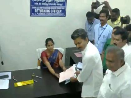 Tamil Nadu Assembly polls: TVK chief Vijay files nomination from Perambur, Trichy East | Tamil Nadu Assembly polls: TVK chief Vijay files nomination from Perambur, Trichy East Tamil Nadu Assembly polls: TVK chief Vijay files nomination from Perambur, Trichy East | Tamil Nadu Assembly polls: TVK chief Vijay files nomination from Perambur, Trichy East