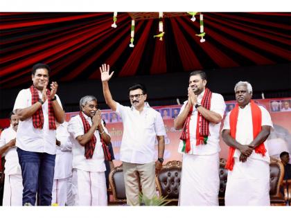 DMK alliance projected to retain power in Tamil Nadu with 181-189 seats, 40% vote share: Lok Poll survey | DMK alliance projected to retain power in Tamil Nadu with 181-189 seats, 40% vote share: Lok Poll survey DMK alliance projected to retain power in Tamil Nadu with 181-189 seats, 40% vote share: Lok Poll survey | DMK alliance projected to retain power in Tamil Nadu with 181-189 seats, 40% vote share: Lok Poll survey