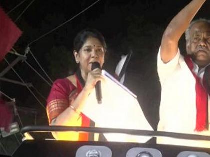 "People not ready to vote for NDA, will support DMK alliance": Kanimozhi in Madurai | "People not ready to vote for NDA, will support DMK alliance": Kanimozhi in Madurai "People not ready to vote for NDA, will support DMK alliance": Kanimozhi in Madurai | "People not ready to vote for NDA, will support DMK alliance": Kanimozhi in Madurai
