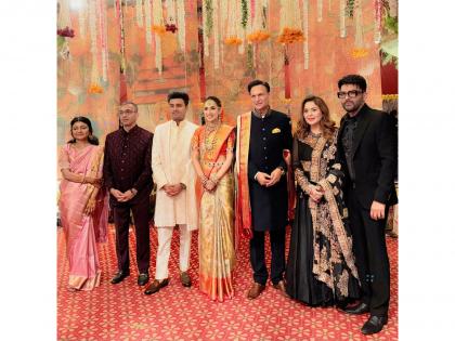 Kapil Sharma with wife Ginni attends Rajat Sharma's daughter wedding in Mumbai | Kapil Sharma with wife Ginni attends Rajat Sharma's daughter wedding in Mumbai Kapil Sharma with wife Ginni attends Rajat Sharma's daughter wedding in Mumbai | Kapil Sharma with wife Ginni attends Rajat Sharma's daughter wedding in Mumbai