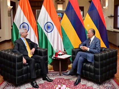 Jaishankar meets Mauritius PM Ramgoolam, discusses "wide-ranging partnership" and West Asia developments | Jaishankar meets Mauritius PM Ramgoolam, discusses "wide-ranging partnership" and West Asia developments Jaishankar meets Mauritius PM Ramgoolam, discusses "wide-ranging partnership" and West Asia developments | Jaishankar meets Mauritius PM Ramgoolam, discusses "wide-ranging partnership" and West Asia developments