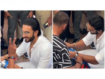 Ranveer Singh interacts with wheelchair cricketer Bhima Khunti, internet praises his kindness | Ranveer Singh interacts with wheelchair cricketer Bhima Khunti, internet praises his kindness Ranveer Singh interacts with wheelchair cricketer Bhima Khunti, internet praises his kindness | Ranveer Singh interacts with wheelchair cricketer Bhima Khunti, internet praises his kindness