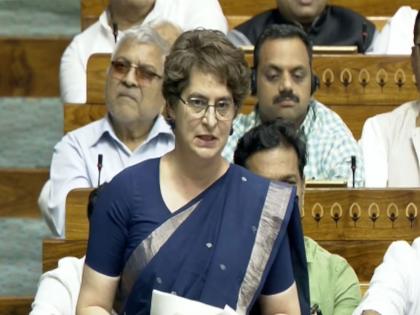 Priyanka Gandhi slams government over new bills in Lok Sabha, says architechture being created to strengthen BJP | Priyanka Gandhi slams government over new bills in Lok Sabha, says architechture being created to strengthen BJP Priyanka Gandhi slams government over new bills in Lok Sabha, says architechture being created to strengthen BJP | Priyanka Gandhi slams government over new bills in Lok Sabha, says architechture being created to strengthen BJP