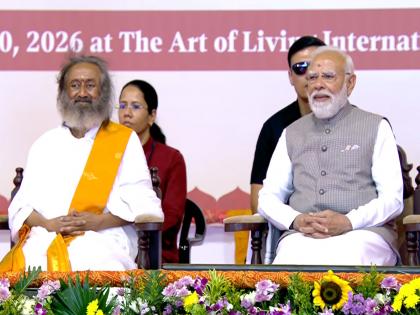 Lightness, warmth, promise to build stronger India together mark much-awaited meeting between PM Modi and Gurudev Sri Sri Ravi Shankar | Lightness, warmth, promise to build stronger India together mark much-awaited meeting between PM Modi and Gurudev Sri Sri Ravi Shankar Lightness, warmth, promise to build stronger India together mark much-awaited meeting between PM Modi and Gurudev Sri Sri Ravi Shankar | Lightness, warmth, promise to build stronger India together mark much-awaited meeting between PM Modi and Gurudev Sri Sri Ravi Shankar