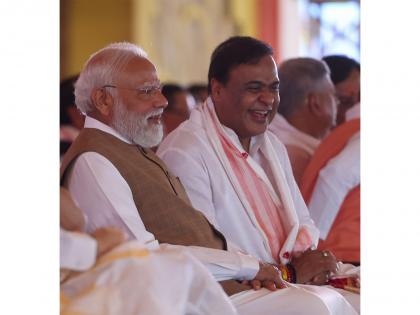 "Great day for Assam": PM Modi congratulates Himanta Biswa Sarma on second term as Assam CM | "Great day for Assam": PM Modi congratulates Himanta Biswa Sarma on second term as Assam CM "Great day for Assam": PM Modi congratulates Himanta Biswa Sarma on second term as Assam CM | "Great day for Assam": PM Modi congratulates Himanta Biswa Sarma on second term as Assam CM