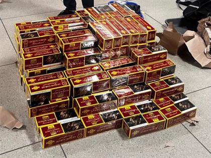 Customs seize 566 boxes of foreign-origin cigarettes at Ahmedabad airport; three held | Customs seize 566 boxes of foreign-origin cigarettes at Ahmedabad airport; three held Customs seize 566 boxes of foreign-origin cigarettes at Ahmedabad airport; three held | Customs seize 566 boxes of foreign-origin cigarettes at Ahmedabad airport; three held