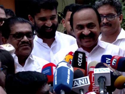 "He is like a mentor to me": VD Satheesan seeks VM Sudheeran's blessings after CM announcement | "He is like a mentor to me": VD Satheesan seeks VM Sudheeran's blessings after CM announcement "He is like a mentor to me": VD Satheesan seeks VM Sudheeran's blessings after CM announcement | "He is like a mentor to me": VD Satheesan seeks VM Sudheeran's blessings after CM announcement