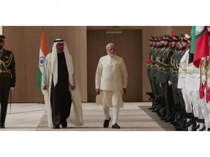 PM Modi's plane gets F16 escort as he arrives in UAE on first leg of 5 nation visit | PM Modi's plane gets F16 escort as he arrives in UAE on first leg of 5 nation visit PM Modi's plane gets F16 escort as he arrives in UAE on first leg of 5 nation visit | PM Modi's plane gets F16 escort as he arrives in UAE on first leg of 5 nation visit