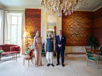 PM Modi meets King Willem-Alexander and Queen Maxima of Netherlands, exchanges views on strengthening ties | PM Modi meets King Willem-Alexander and Queen Maxima of Netherlands, exchanges views on strengthening ties PM Modi meets King Willem-Alexander and Queen Maxima of Netherlands, exchanges views on strengthening ties | PM Modi meets King Willem-Alexander and Queen Maxima of Netherlands, exchanges views on strengthening ties