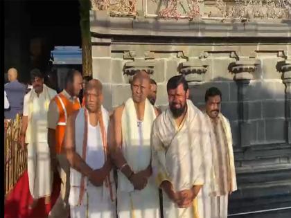 Andhra Pradesh: Telangana MLA T Raja Singh seeks blessings at Sri Venkateswara Swamy Temple in Tirumala | Andhra Pradesh: Telangana MLA T Raja Singh seeks blessings at Sri Venkateswara Swamy Temple in Tirumala Andhra Pradesh: Telangana MLA T Raja Singh seeks blessings at Sri Venkateswara Swamy Temple in Tirumala | Andhra Pradesh: Telangana MLA T Raja Singh seeks blessings at Sri Venkateswara Swamy Temple in Tirumala