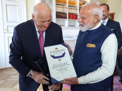 “Dedicated to Every Indian”: PM Modi Receives Norway’s Highest Civilian Honour, Hails Enduring Friendship | “Dedicated to Every Indian”: PM Modi Receives Norway’s Highest Civilian Honour, Hails Enduring Friendship “Dedicated to Every Indian”: PM Modi Receives Norway’s Highest Civilian Honour, Hails Enduring Friendship | “Dedicated to Every Indian”: PM Modi Receives Norway’s Highest Civilian Honour, Hails Enduring Friendship