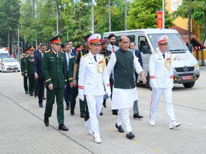Defence Minister Rajnath Singh pays homage to Ho Chi Minh in Hanoi | Defence Minister Rajnath Singh pays homage to Ho Chi Minh in Hanoi Defence Minister Rajnath Singh pays homage to Ho Chi Minh in Hanoi | Defence Minister Rajnath Singh pays homage to Ho Chi Minh in Hanoi