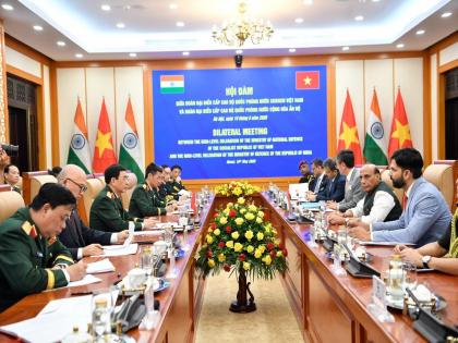 "Our discussion today will further strengthen defence cooperation": Rajnath Singh during bilateral talks in Vietnam | "Our discussion today will further strengthen defence cooperation": Rajnath Singh during bilateral talks in Vietnam "Our discussion today will further strengthen defence cooperation": Rajnath Singh during bilateral talks in Vietnam | "Our discussion today will further strengthen defence cooperation": Rajnath Singh during bilateral talks in Vietnam