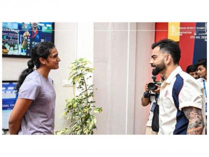 "Indian sport is better because of people like you": PV Sindhu meets Virat Kohli at RCB Indian Sports Summit | "Indian sport is better because of people like you": PV Sindhu meets Virat Kohli at RCB Indian Sports Summit "Indian sport is better because of people like you": PV Sindhu meets Virat Kohli at RCB Indian Sports Summit | "Indian sport is better because of people like you": PV Sindhu meets Virat Kohli at RCB Indian Sports Summit