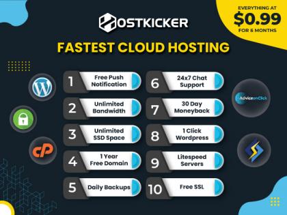 Fastest Cloud Hosting- Simple, powerful and affordable at $0.99 for six months: Hostkicker | Fastest Cloud Hosting- Simple, powerful and affordable at $0.99 for six months: Hostkicker