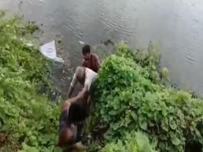 Man slips near canal, stays all night clinging to a tree in Andhra's Nellore | Man slips near canal, stays all night clinging to a tree in Andhra's Nellore