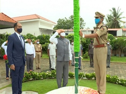 Independence Day celebrations at CM Camp Office in Andhra, Chief Advisor hoists flag | Independence Day celebrations at CM Camp Office in Andhra, Chief Advisor hoists flag