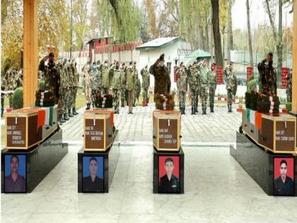 J-K: Army pays tribute to soldiers killed in ceasefire violation by Pak | J-K: Army pays tribute to soldiers killed in ceasefire violation by Pak J-K: Army pays tribute to soldiers killed in ceasefire violation by Pak | J-K: Army pays tribute to soldiers killed in ceasefire violation by Pak