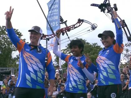 World Archery Championships: Indian women's compound team clinches historic gold medal | World Archery Championships: Indian women's compound team clinches historic gold medal