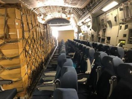 Special Air Force aircraft with medical equipment for China at Hindon airbase | Special Air Force aircraft with medical equipment for China at Hindon airbase