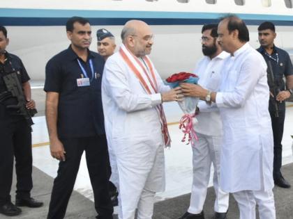 Amit Shah reaches Pune, to attend party meet tomorrow | Amit Shah reaches Pune, to attend party meet tomorrow Amit Shah reaches Pune, to attend party meet tomorrow | Amit Shah reaches Pune, to attend party meet tomorrow