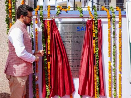 Sports Minister Thakur unveils infrastructure projects worth Rs 13 crore in NS NIS Patiala; interacts with Asian Games-bound athletes | Sports Minister Thakur unveils infrastructure projects worth Rs 13 crore in NS NIS Patiala; interacts with Asian Games-bound athletes
