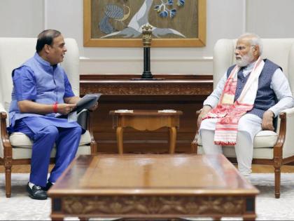 Assam CM meets PM Modi, briefs him about flood situation | Assam CM meets PM Modi, briefs him about flood situation