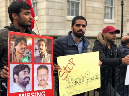 Baloch activists hold protest in London against enforced disappearances of women in Balochistan | Baloch activists hold protest in London against enforced disappearances of women in Balochistan
