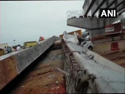 2 die as under-construction flyover collapses in Visakhapatnam | 2 die as under-construction flyover collapses in Visakhapatnam