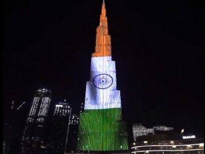 Burj Khalifa lights up with tricolour to celebrate India's 72nd Republic Day | Burj Khalifa lights up with tricolour to celebrate India's 72nd Republic Day