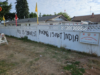 Ahead of Khalistan referendum, another Hindu temple defaced in Canada | Ahead of Khalistan referendum, another Hindu temple defaced in Canada Ahead of Khalistan referendum, another Hindu temple defaced in Canada | Ahead of Khalistan referendum, another Hindu temple defaced in Canada