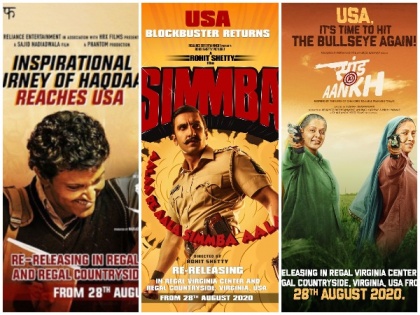 'Super 30,' 'Simmba' and 'Saand Ki Aankh' to re-relase in USA | 'Super 30,' 'Simmba' and 'Saand Ki Aankh' to re-relase in USA