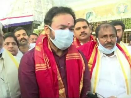 G Kishan Reddy visits Lord Balaji Temple in Tirumala | G Kishan Reddy visits Lord Balaji Temple in Tirumala