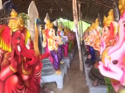 Artisans in Andhra's Vijayawada suffer due to ban on Ganesh pandals | Artisans in Andhra's Vijayawada suffer due to ban on Ganesh pandals