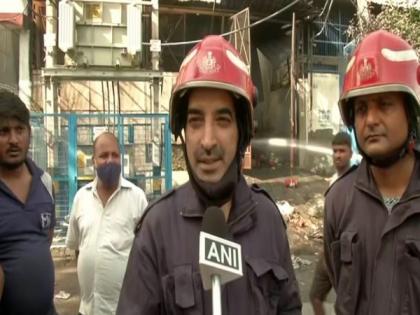 Fire breaks out at paper plates manufacturing unit in Delhi's Narela | Fire breaks out at paper plates manufacturing unit in Delhi's Narela
