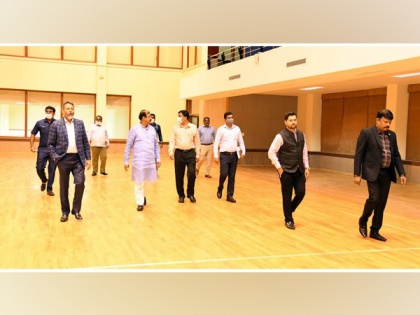 Hon'ble Minister Dr. KC Narayana Gowda visits JAIN campuses to witness preparations for Khelo India University Games 2021 | Hon'ble Minister Dr. KC Narayana Gowda visits JAIN campuses to witness preparations for Khelo India University Games 2021