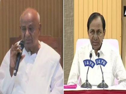 Devegowda speaks with KCR over phone, extends support to efforts for bringing opposition parties together | Devegowda speaks with KCR over phone, extends support to efforts for bringing opposition parties together
