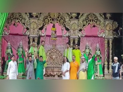 Haryali Teej: Devotees gather at Banke Bihari Temple in Mathura | Haryali Teej: Devotees gather at Banke Bihari Temple in Mathura
