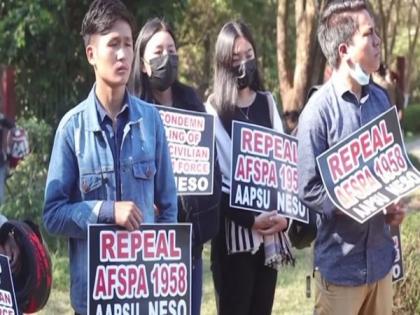 Arunachal: Students stage protest against Nagaland civilian killings, demand repeal of AFSPA | Arunachal: Students stage protest against Nagaland civilian killings, demand repeal of AFSPA